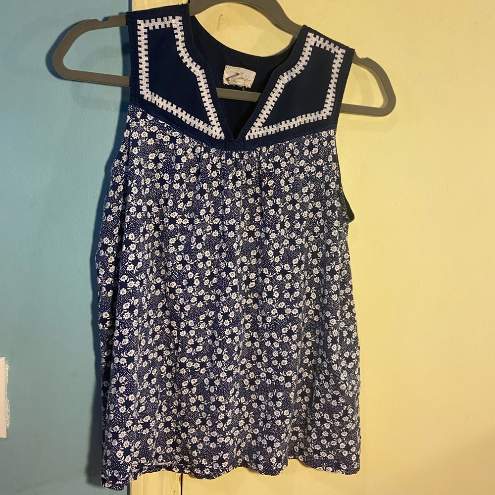 Vintage Blue&White Floral Levi’s Tank